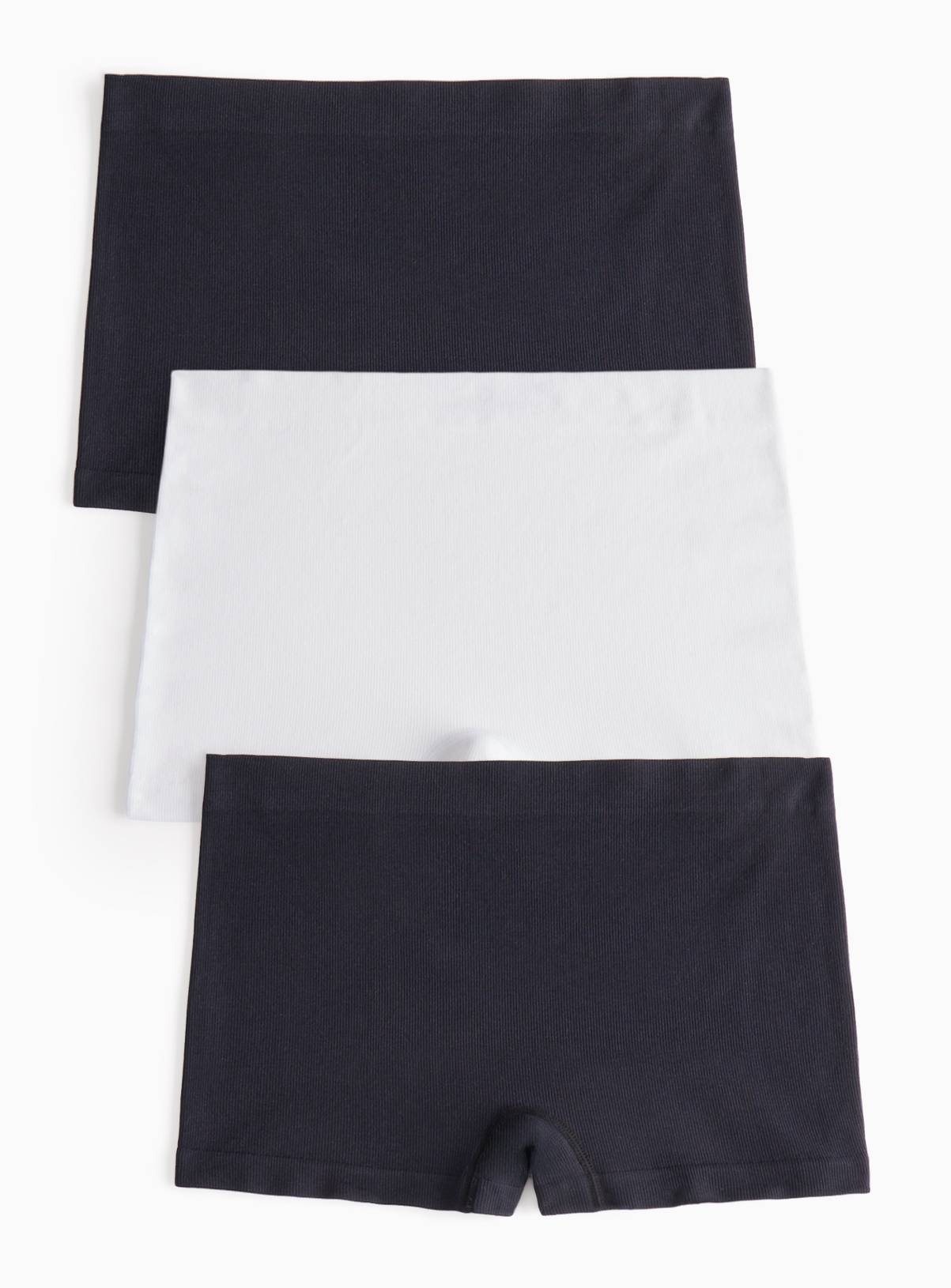 Ribbed Seamless Knicker Shorts 3 Pack L - Image 1